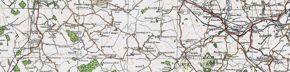Old map of Pale Green in 1920