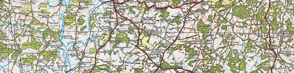 Old map of Palehouse Common in 1920