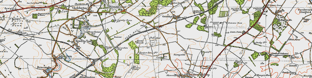 Old map of Boar Knoll in 1919