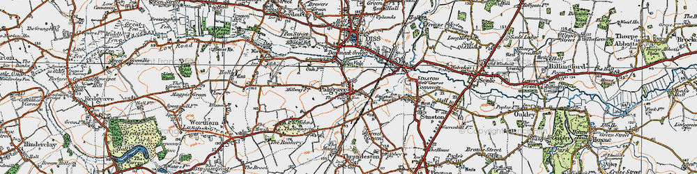 Old map of Palgrave in 1921