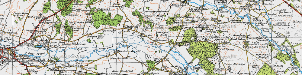 Old map of Pallington in 1919