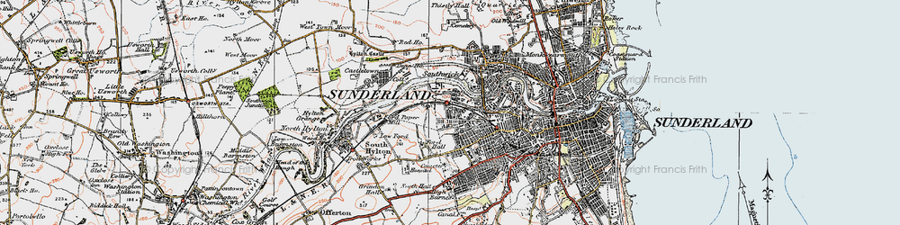Old map of Pallion in 1925