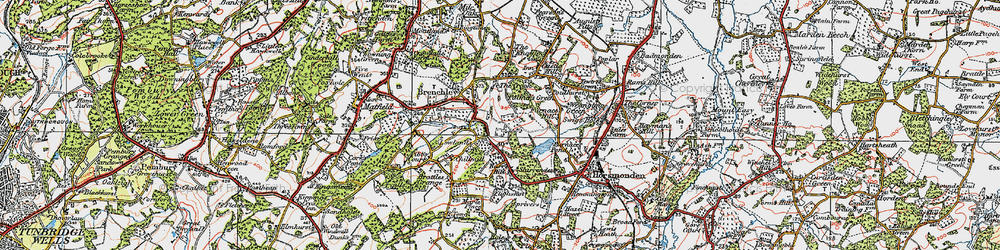Old map of Burrs Hill in 1920