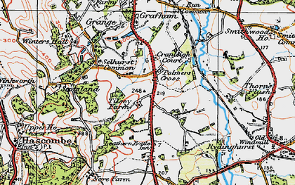 Old map of Palmers Cross in 1920