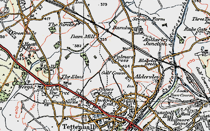 Old map of Palmers Cross in 1921
