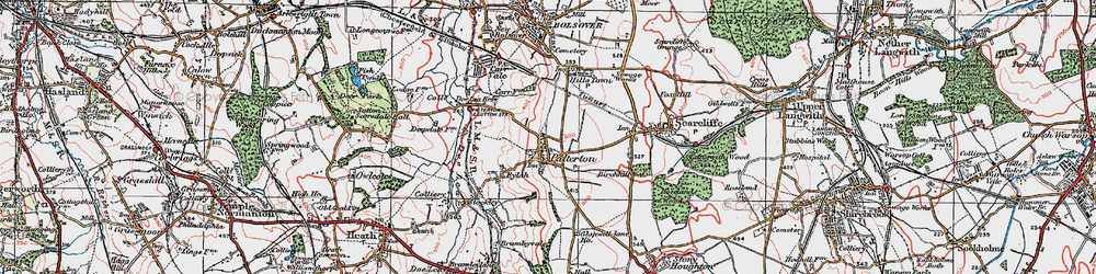 Old map of Palterton in 1923