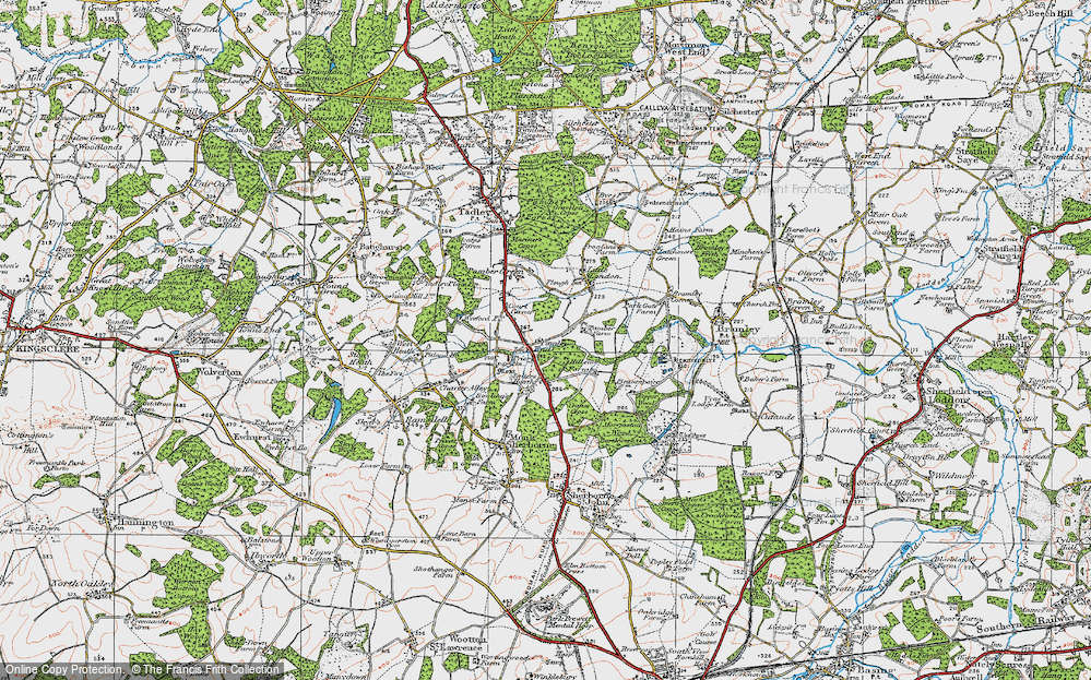 Old Map of Pamber End, 1919 in 1919