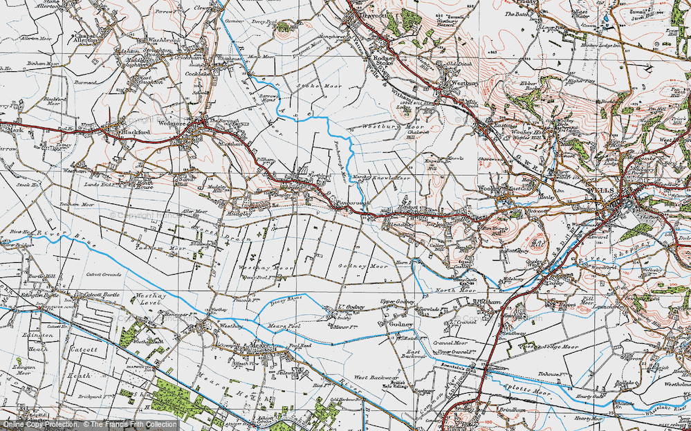 Old Map of Panborough, 1919 in 1919