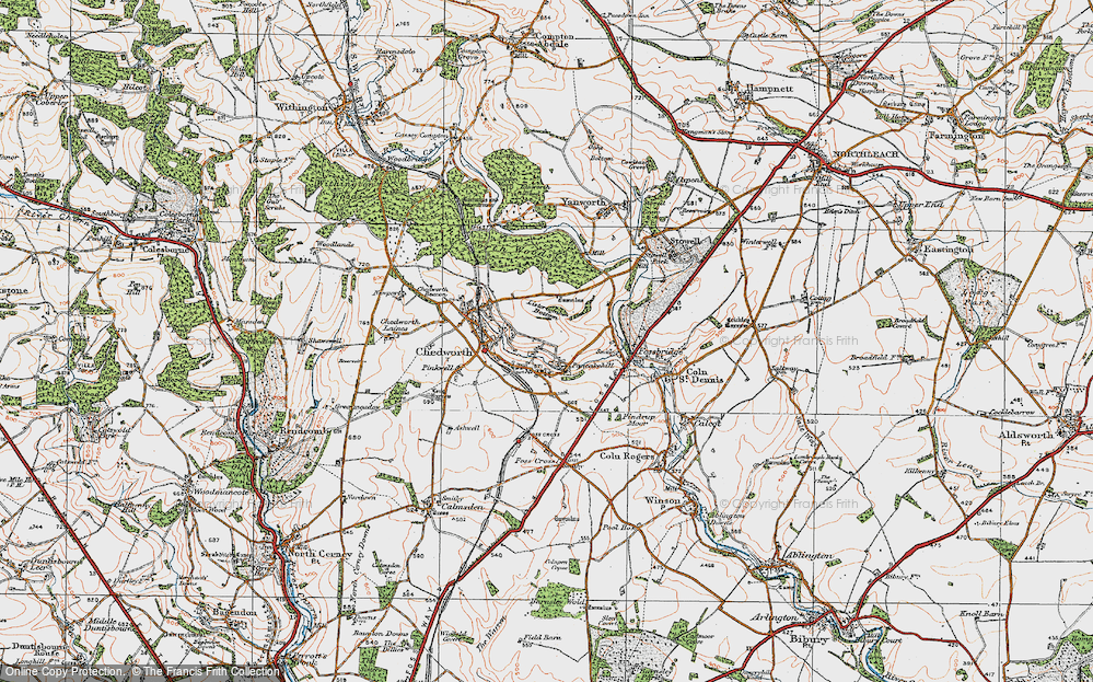 Old Map of Pancakehill, 1919 in 1919