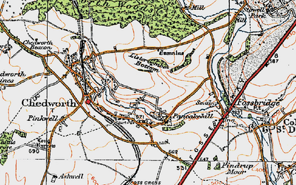 Old map of Pancakehill in 1919