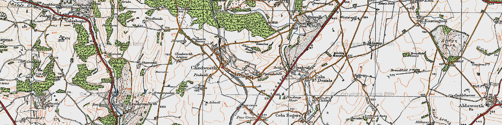 Old map of Pancakehill in 1919