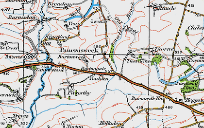 Old map of Pancrasweek in 1919