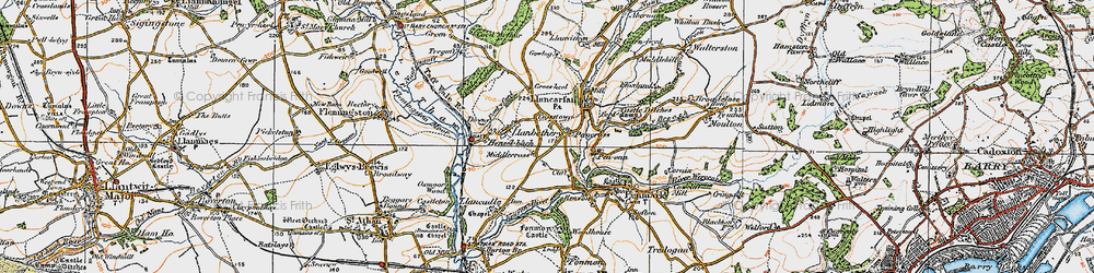 Old map of Pancross in 1922