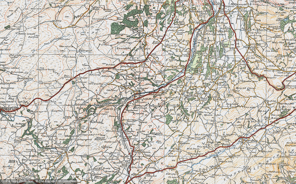 Old Map of Pandy'r Capel, 1922 in 1922