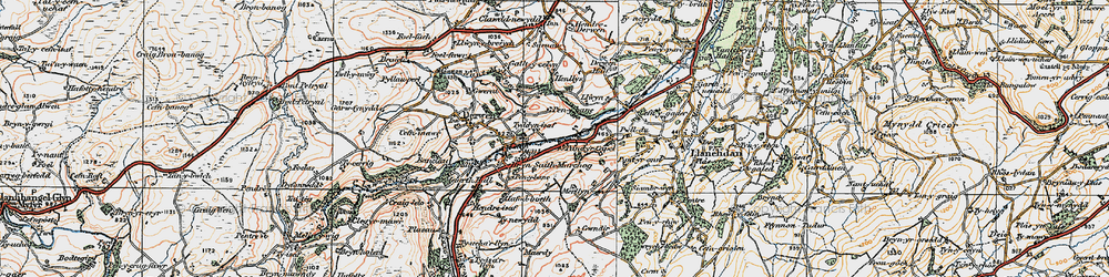 Old map of Pandy'r Capel in 1922