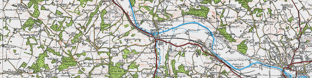 Old map of Pangbourne in 1919
