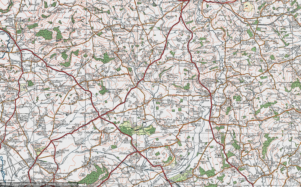 Old Map of Panks Bridge, 1920 in 1920