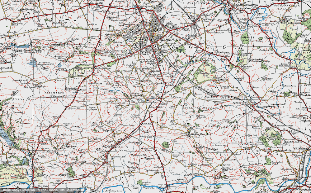 Old Map of Pannal, 1925 in 1925