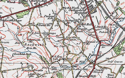 Old map of Pannal Ash in 1925