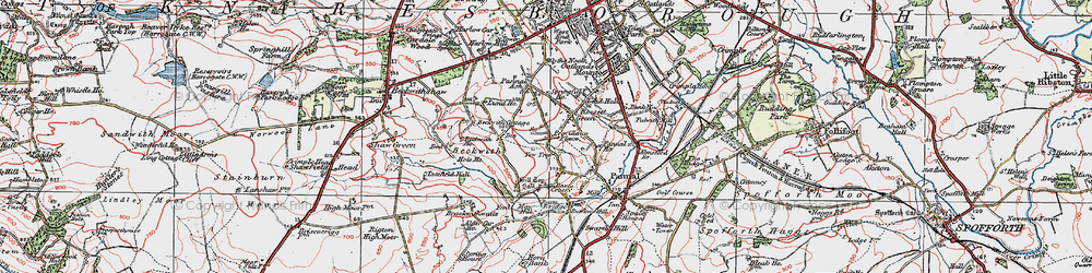 Old map of Pannal Ash in 1925
