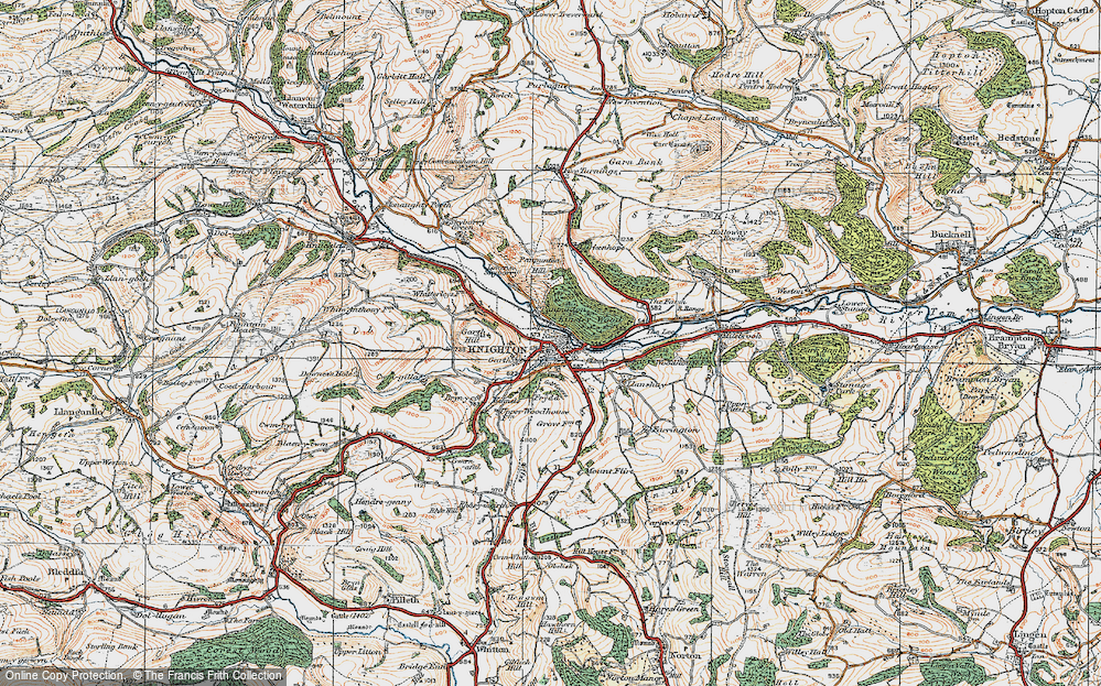 Old Map of Historic Map covering Llanshay in 1920