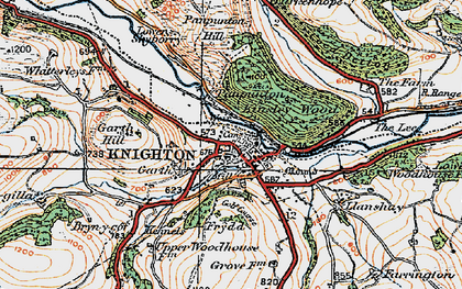 Old map of Llanshay in 1920