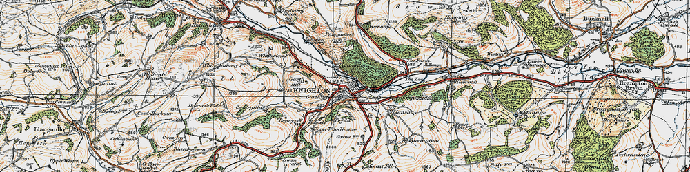 Old map of Llanshay in 1920