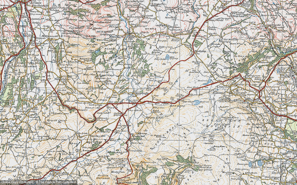 Old Map of Pant, 1921 in 1921