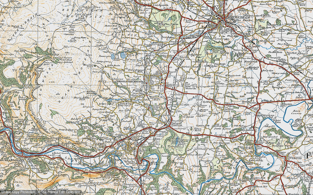 Old Map of Pant, 1921 in 1921