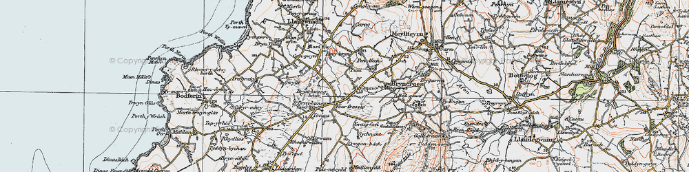 Old map of Pant in 1922