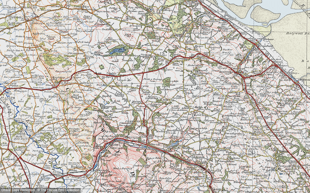 Old Map of Pant, 1924 in 1924