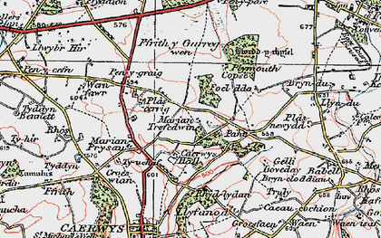 Old map of Pant in 1924