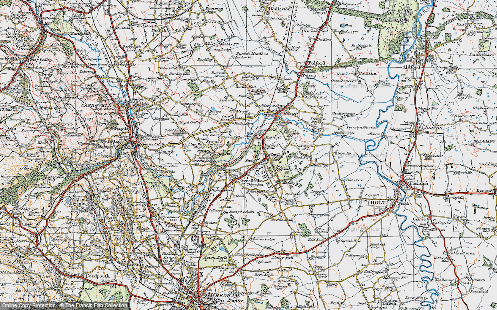 Old Map of Pant, 1924 in 1924