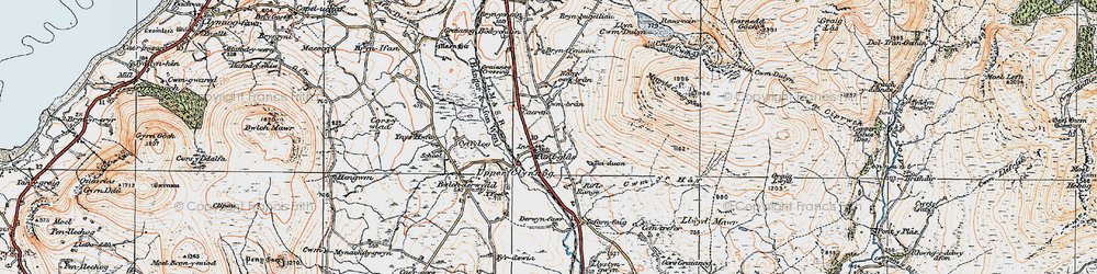 Old map of Pant Glâs in 1922