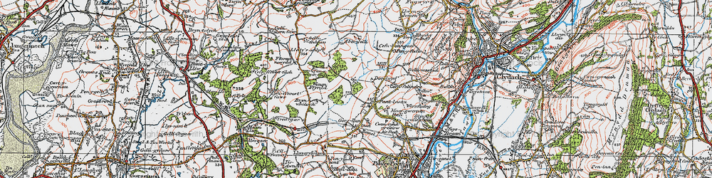 Old map of Abergelli Fm in 1923