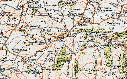 Old map of Bryn-lliarth in 1922