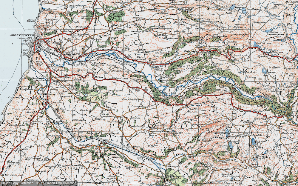 Old Map of Pant-y-crûg, 1922 in 1922