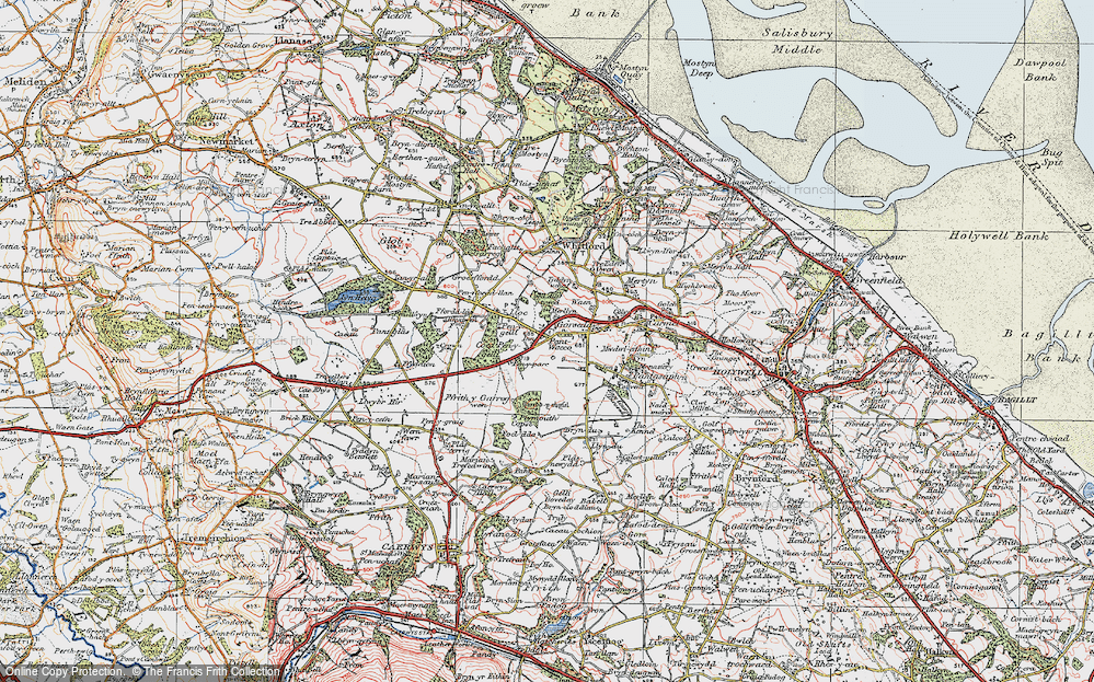 Old Map of Pant y Wacco, 1924 in 1924