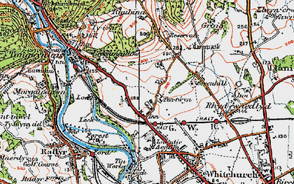 Old map of Pantmawr in 1919