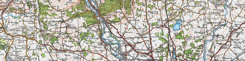 Old map of Pantmawr in 1919