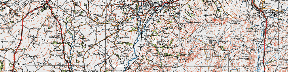 Old map of Pantyffynnon in 1923