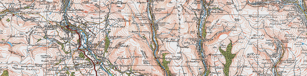 Old map of Braich y Cymmer in 1922