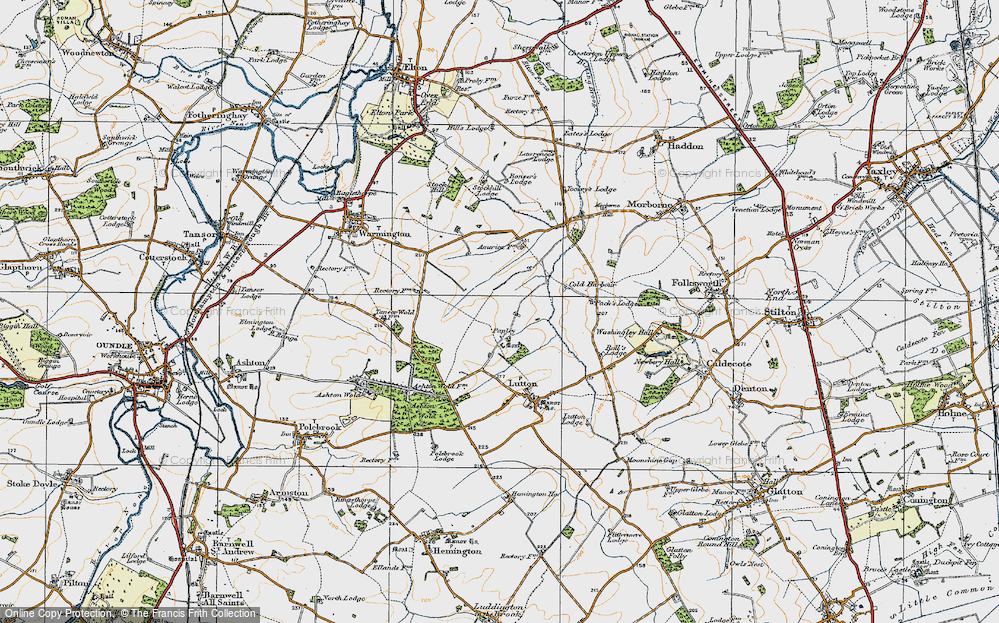Old Map of Papley, 1920 in 1920