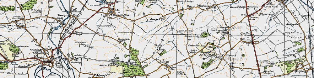 Old map of Papley in 1920