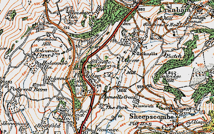 Old map of Tocknells Court in 1919