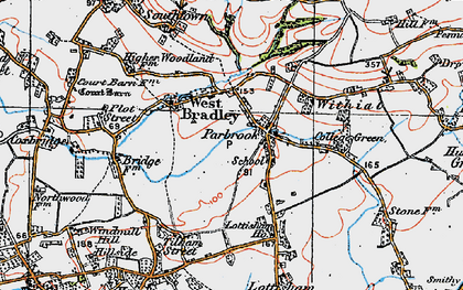 Old map of Parbrook in 1919