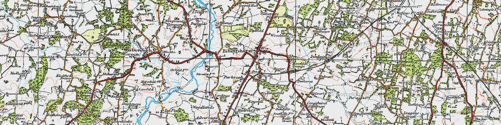 Old map of Parbrook in 1920