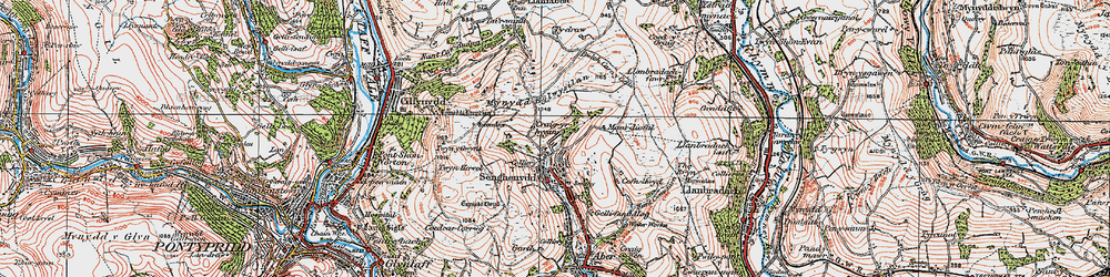 Old map of Parc Mawr in 1919