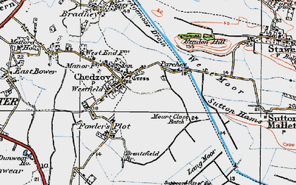 Old map of Parchey in 1919