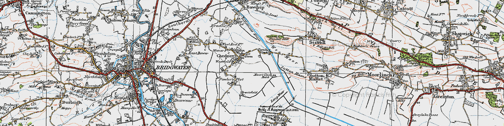 Old map of Parchey in 1919